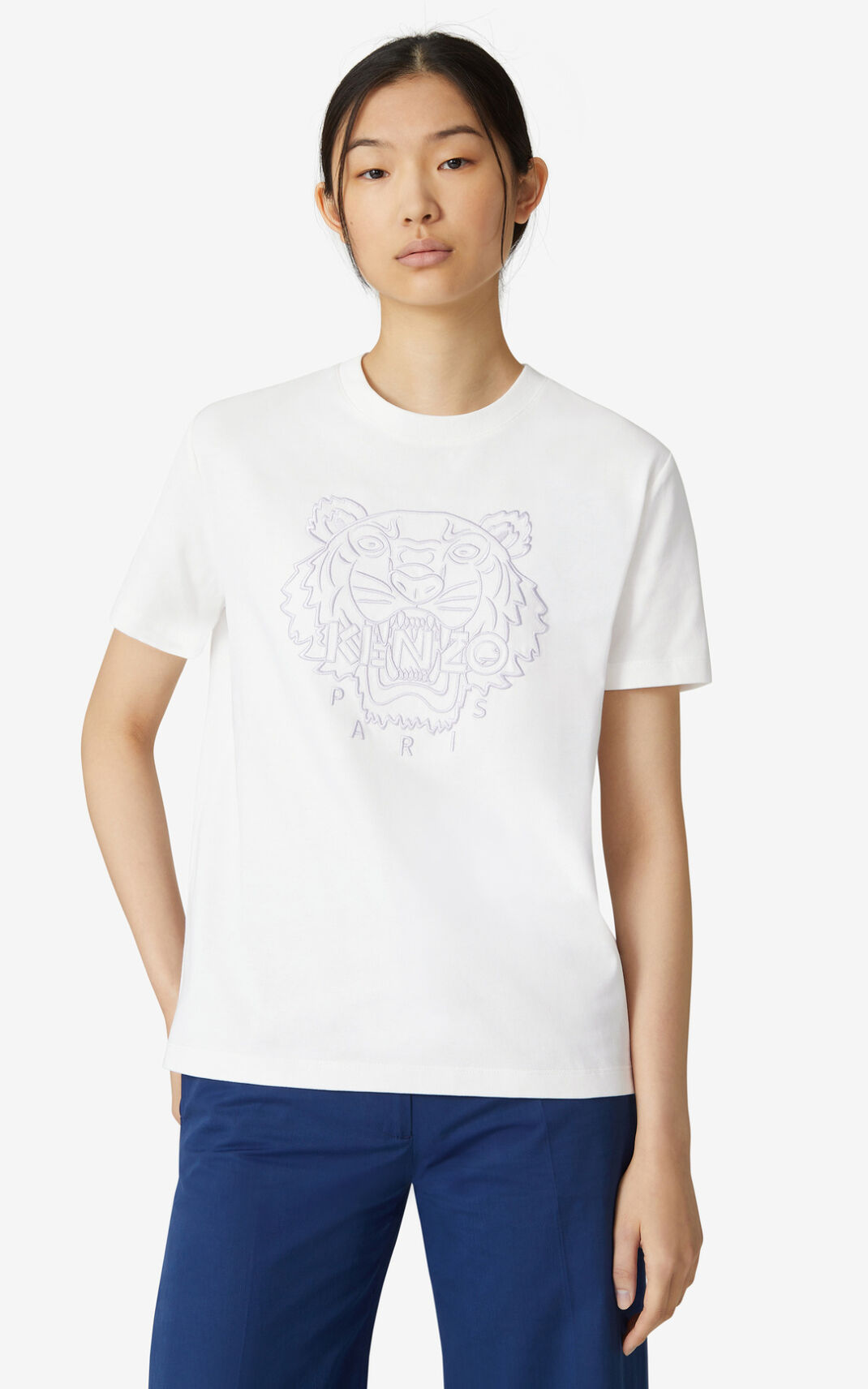 Kenzo Loose Tiger Tişört Bayan Beyaz | 6403-PAVZT